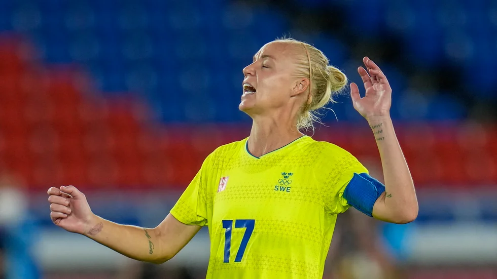 Caroline Seger var knäckt efter den missade straffen i OS – nu satsar hon vidare i landslaget. Arkivbild.