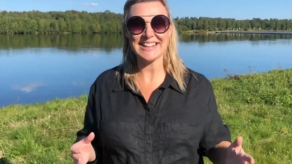 Sanna Nielsen laddade för kvällens konsert under dagen.