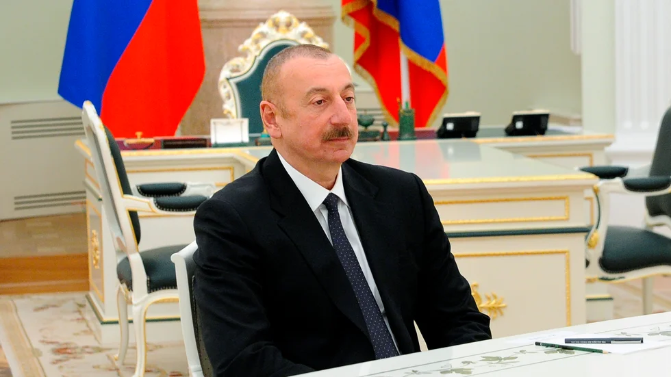 Azerbajdzjans president Ilham Alijev under förhandlingar i fjol. Moskva har än en gång medlat mellan Azerbajdzjan och Armenien. Arkivbild.