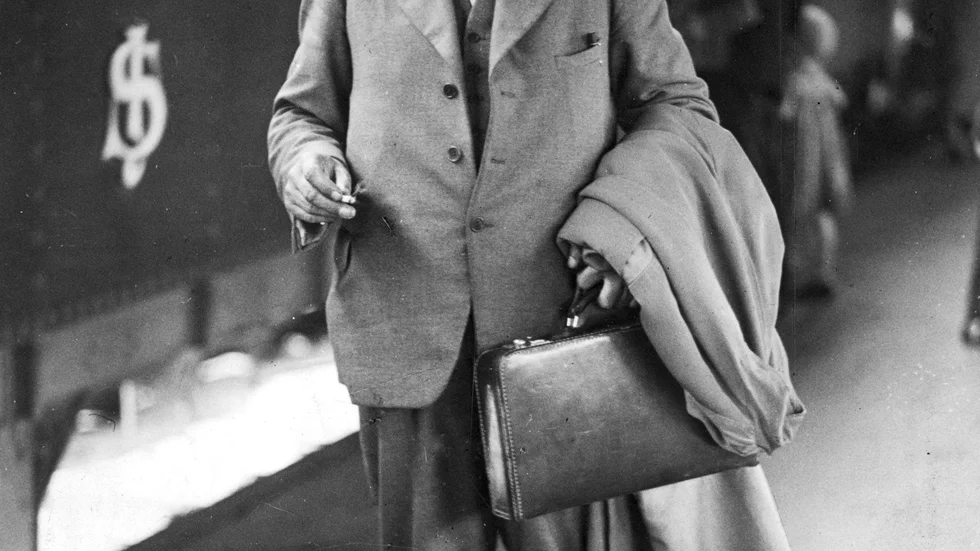 Per-Albin Hansson på resande fot 1946, folkhemmets frontfigur. (Arkivbild)
