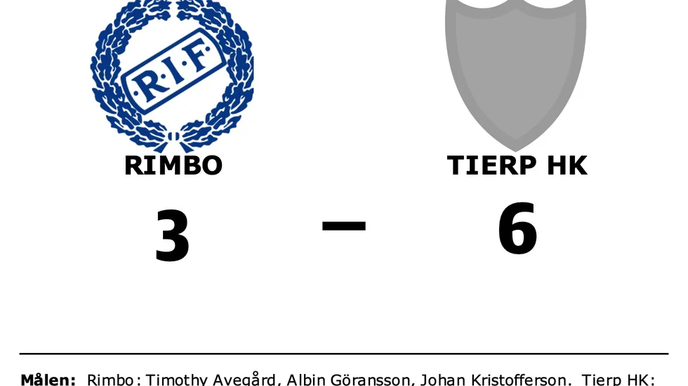 Rimbo IF förlorade mot Tierps HK