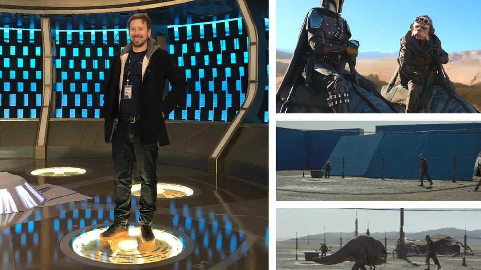 Bilden till vänster: Göran Bäckman från Linköping jobbade med "Star trek: Discovery", men hoppade av när han fick erbjudande om att arbeta med "Star wars". Bilderna till höger: Göran Bäckman och hans team animerade riddjuren, blurrgs, i "Star wars"-tv-serien "The mandalorian". 