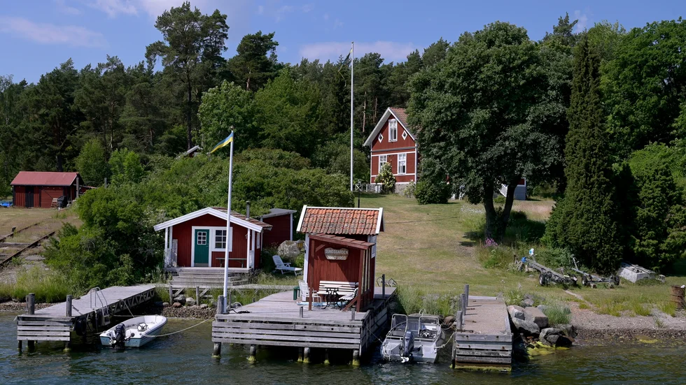 Fritidshus i Stockholms skärgård. Arkivbild.