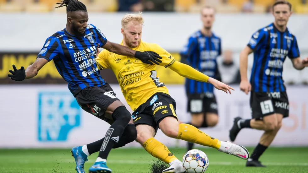 Joseph Colley i matchen mot Elfsborg. 