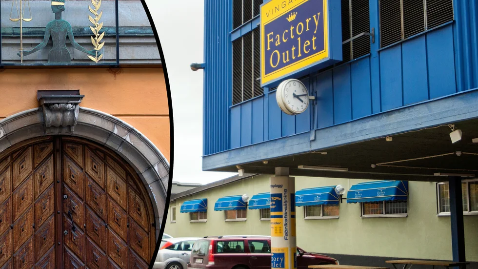 Mannen klottrade på Vingåkers factory outlet. Nu döms han.