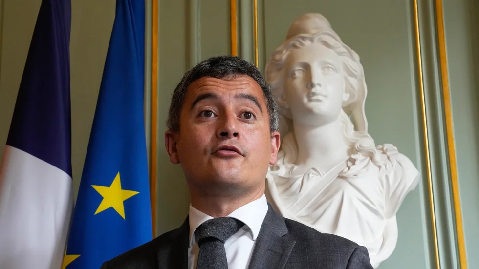 Frankrikes inrikesminister Gérald Darmanin. Arkivbild.