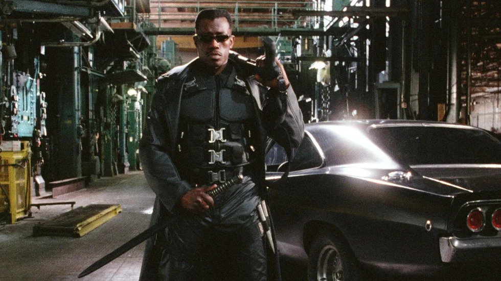 Wesley Snipes i huvudrollen som Blade i Stephen Norringtons klassiker "Blade" (1998). 