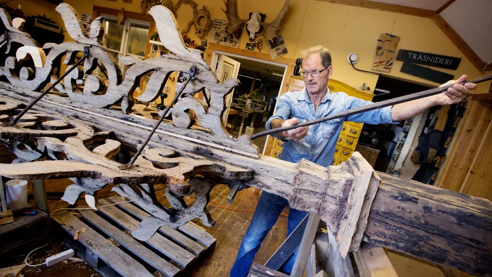 Nu renoveras den 250 år gammal kyrkspiras. FOTO: Abebe Asres