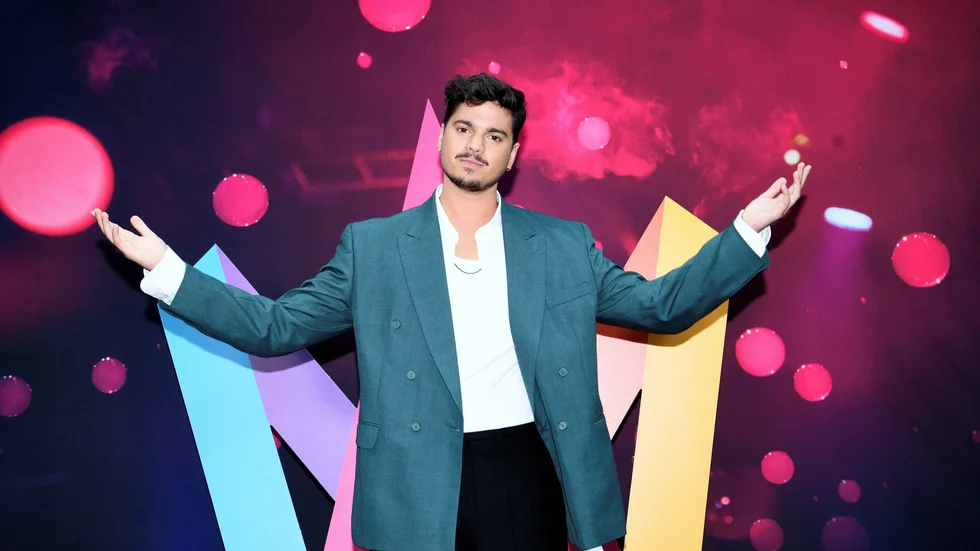 Oscar Zia leder Melodifestivalen 2022. Arkivbild
