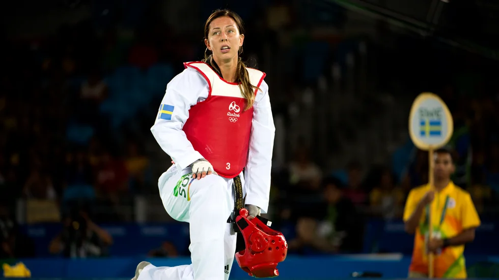 Elin Johansson under OS i Rio de Janeiro. Arkivbild.