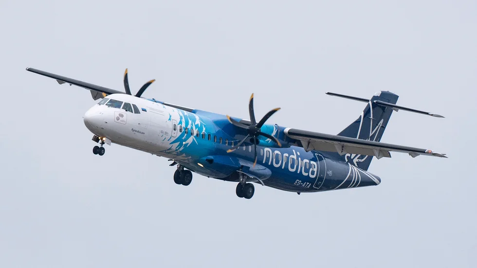 Här är ett ATR72-plan som tillhör Nordica. Det är den modellen som under vintern ska ersätta jetplanen i Gällivare.