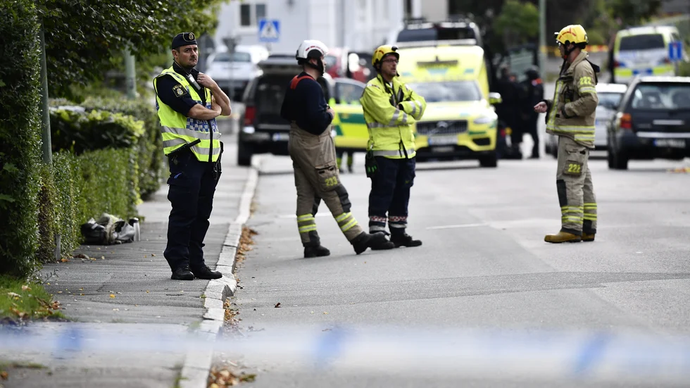 Ett större område spärrades av efter detonationen i Värnamo i förra veckan.