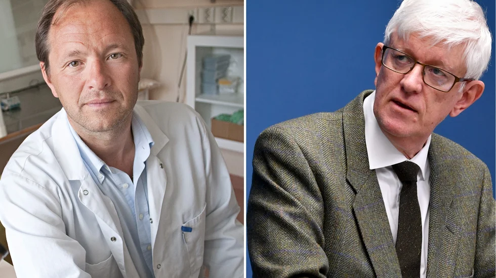 Professor Björn Olsen är en av de hårdaste kritikerna mot Folkhälsomyndigheten, där Johan Carlson är generaldirektör.