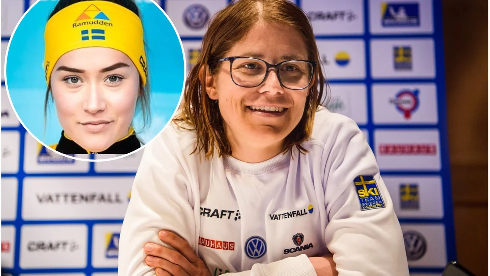 Ida Ingemarsdotter fungerar som bollplank till Jenny Larsson.