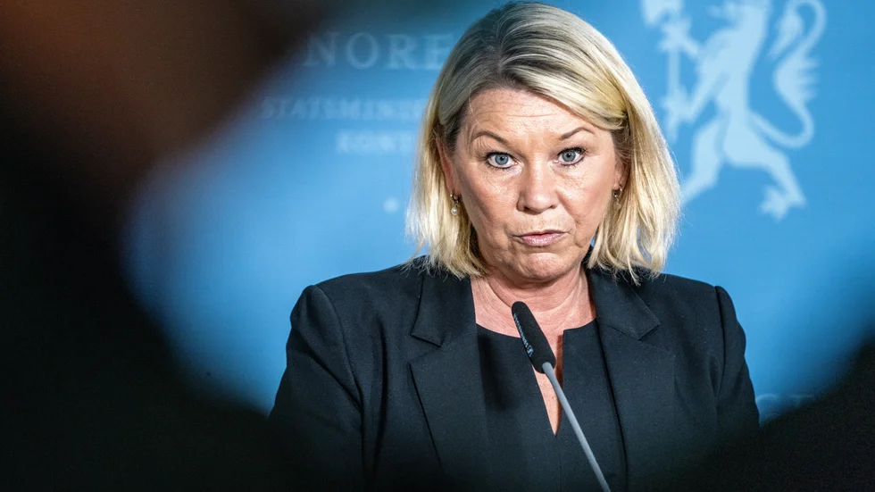 Norges justitieminister Monica Mæland (H) bemöter ESA:s kritik mot den norska regeringens gränspolitik under coronapandemin. Arkivbild.
