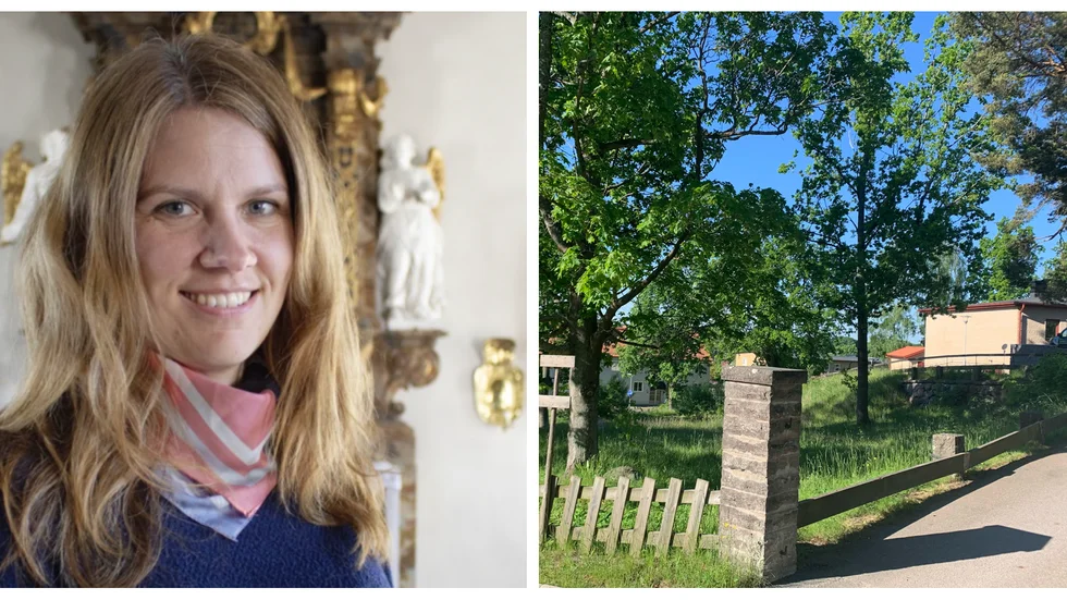 Malin Helgesson Molin berättar att arbetet med askgravlunden går enligt planerna.