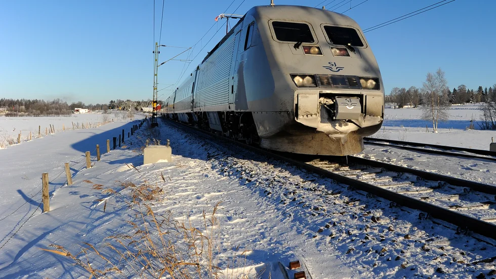 Vintervädret slog hårt mot tågens punktlighet i februari. Arkivbild