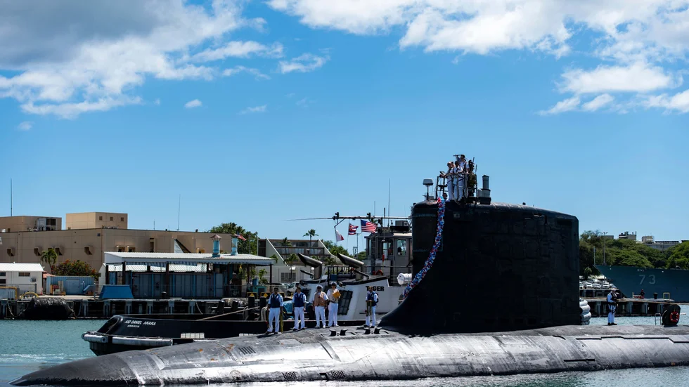 Australien dumpade franska ubåtar till förmån för amerikanska. På bilden USS Illinois. Arkivbild.