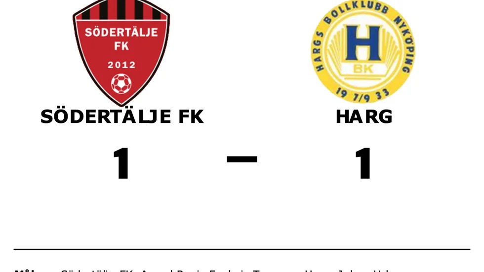 Södertälje FK spelade lika mot Hargs BK