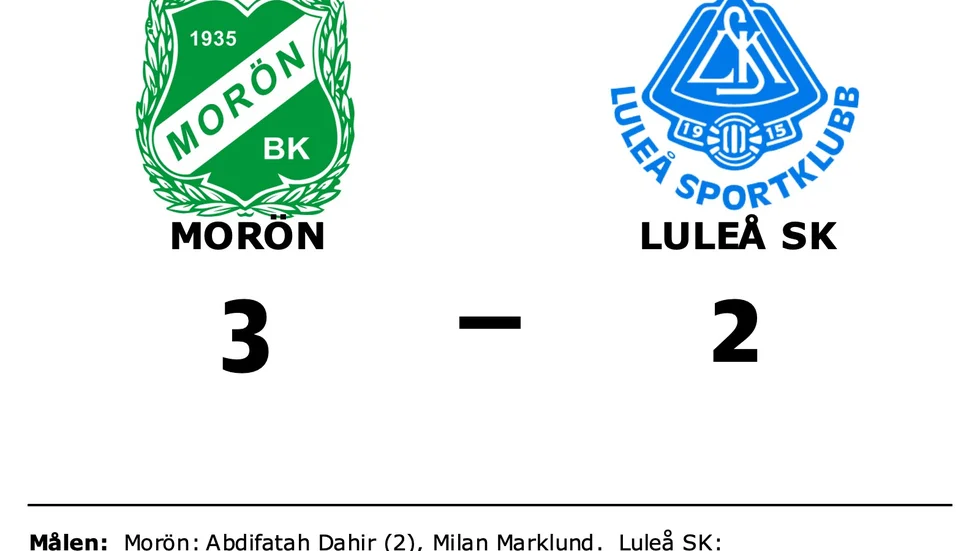 Morön BK vann mot Luleå SK