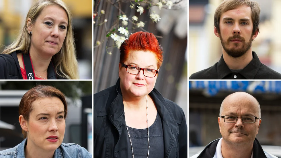 Strengnäs Tidnings redaktion består av reportrarna Anna Hübsch, Camilla Lillsebbas, Åsa Wallin som också är nyhetschef, Albin Persson och Lars Kilström.