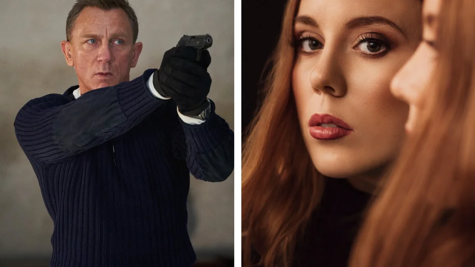 Daniel Craig som James Bond och Ellen Andersson, jazzsångerska från Linköping. Båda är högaktuella.  