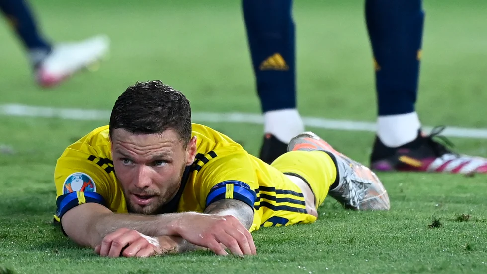 Marcus Berg efter missen mot Spanien i Sevilla i måndags.