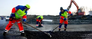 Trafik stängs av under rondellbygge