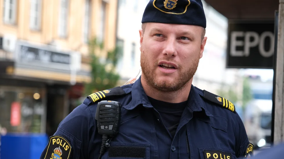 Tim Johansson, tillförordnad lokalpolisområdeschef i Linköping, var på plats på Storgatan dagen efter dådet.