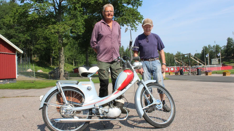 Magnus Johansson och Göran Almgren ser fram emot mopedrallyts återkomst i Gamleby.