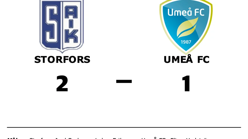 Storfors vann mot Umeå FC