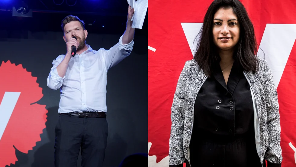 Den erfarne partisekreteraren Aron Etzler och den nya partiledaren Nooshi Dadgostar; kanske ett dreamteam för vänstern?