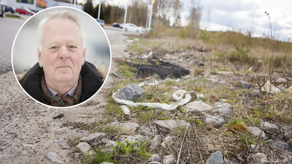 Göran Dahlström har tröttnat på nedskräpningen på Lövåsen. 