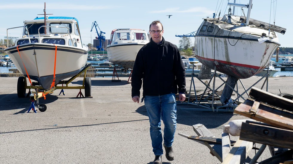 Pär Blom är ansvarig för småbåtshamnarna vid Kustbostäder i Oxelösund. Arkivbild.