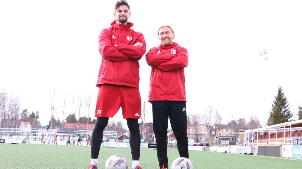 Filip Stankovic och Gustav Rönnbäck Wallin har öppnat Norrbottens sannnolik första företag som erbjuder privat fotbollsutveckling.