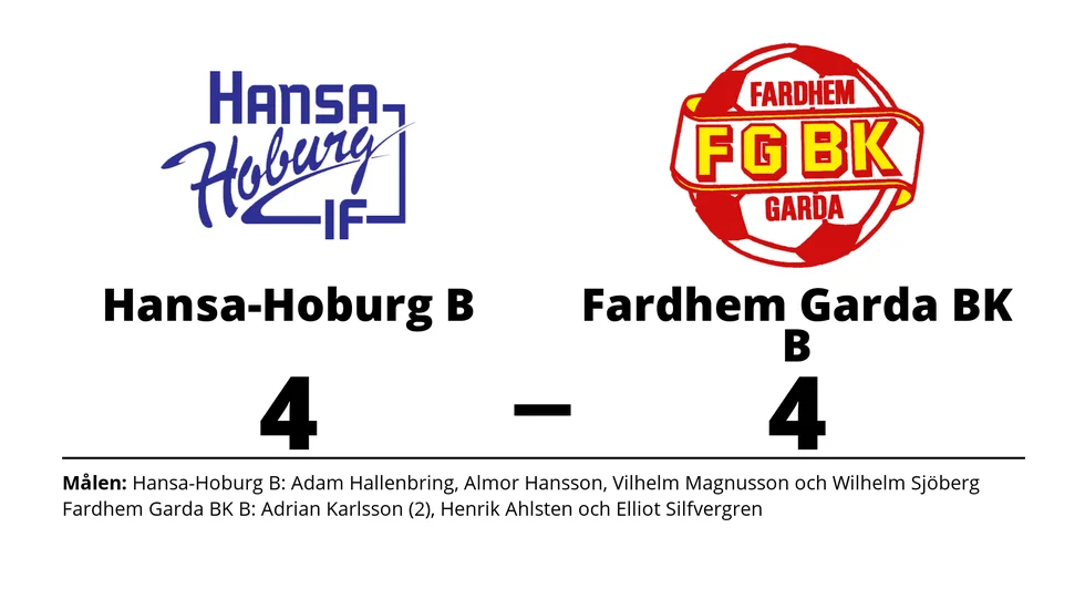IF Hansa-Hoburg B spelade lika mot Fardhem Garda BK B