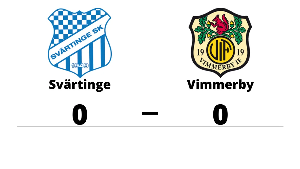 Svärtinge SK spelade lika mot Vimmerby IF