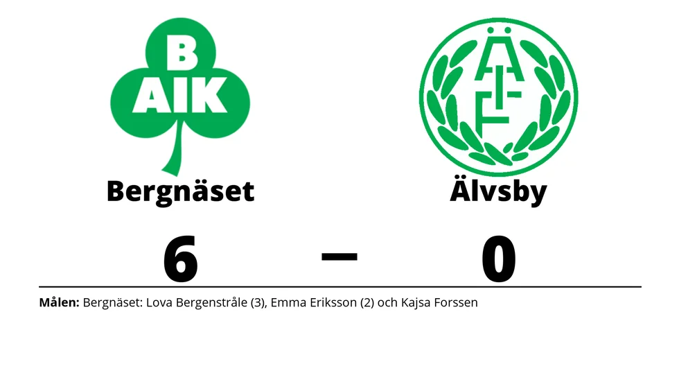 Bergnäsets AIK vann mot Älvsby IF