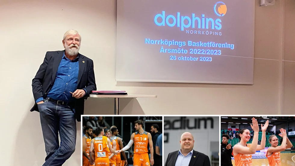 Jan-Peder Daréus fick presentera ett nytt starkt Dolphins-år på årsmötet. 