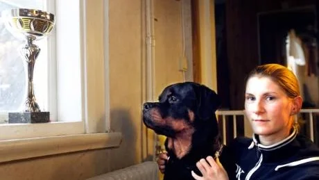 Pricken heter Gotlands vackraste valp till vardags. Det är en rottweiler och ägare är Maria Nordström från Halla.