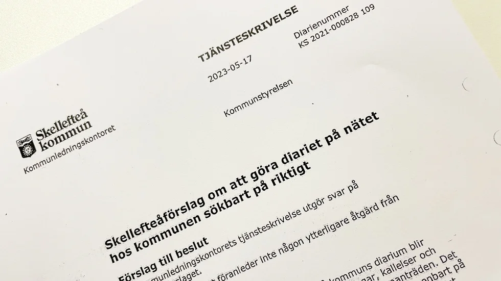 Underlaget till beslut i kommunstyrelsen.