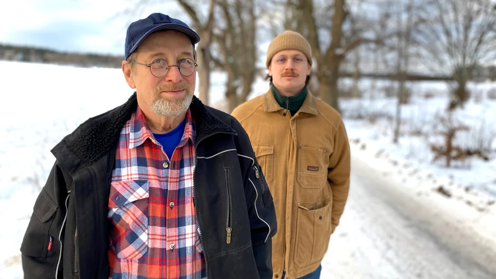 Far och son, Mikael och Simon Kuylenstierna i Landsjö, hoppas kunna erbjuda Norrköpings kommun verksamhetsmark framöver.