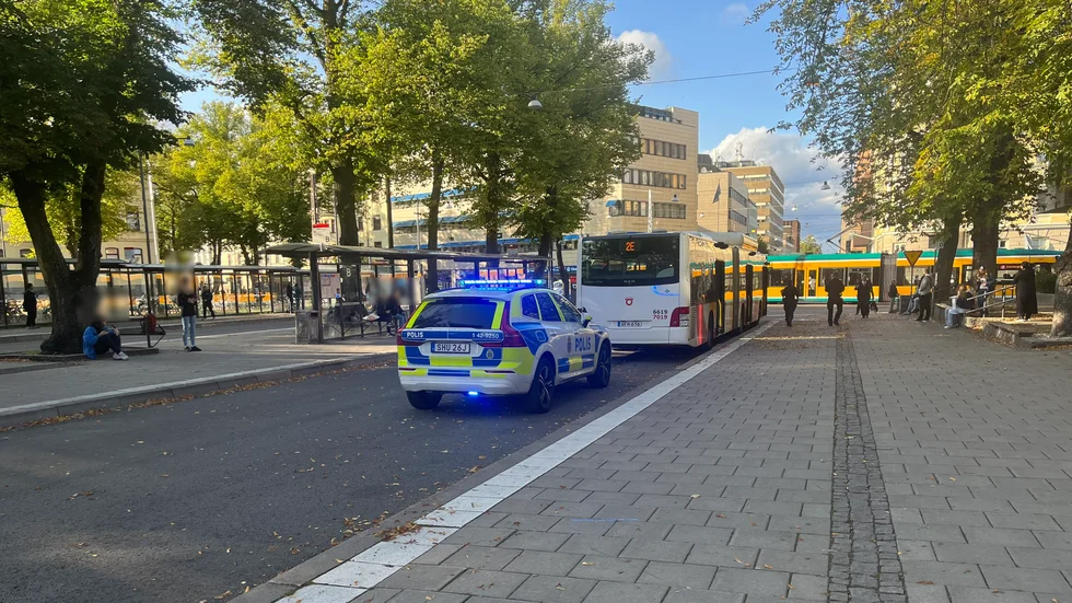 Polisen var på plats tisdagseftermiddagen på plats i Söder Tull efter att ha fått samtal om att det varit stökigt på en buss.