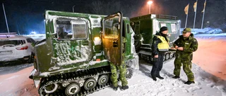 Tierp tar in bandvagnar inför snöovädret