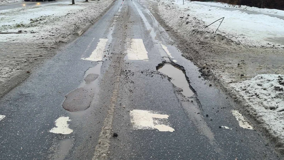Så här såg Torshällavägen ut under onsdagen.