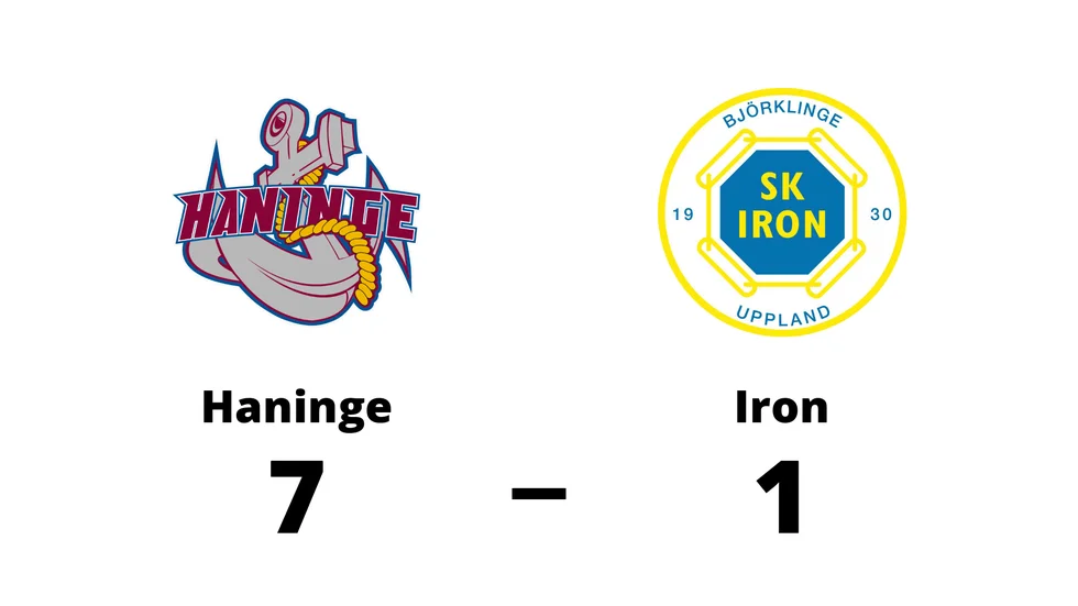 Haninge Anchors IF vann mot SK Iron Hockey