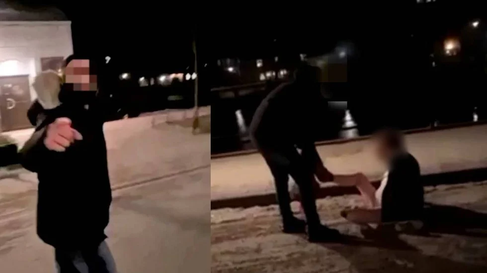 Filmen visar det förnedrande överfallet i centrala Nyköping. Men det räcker inte för en fällande dom i tingsrätten.