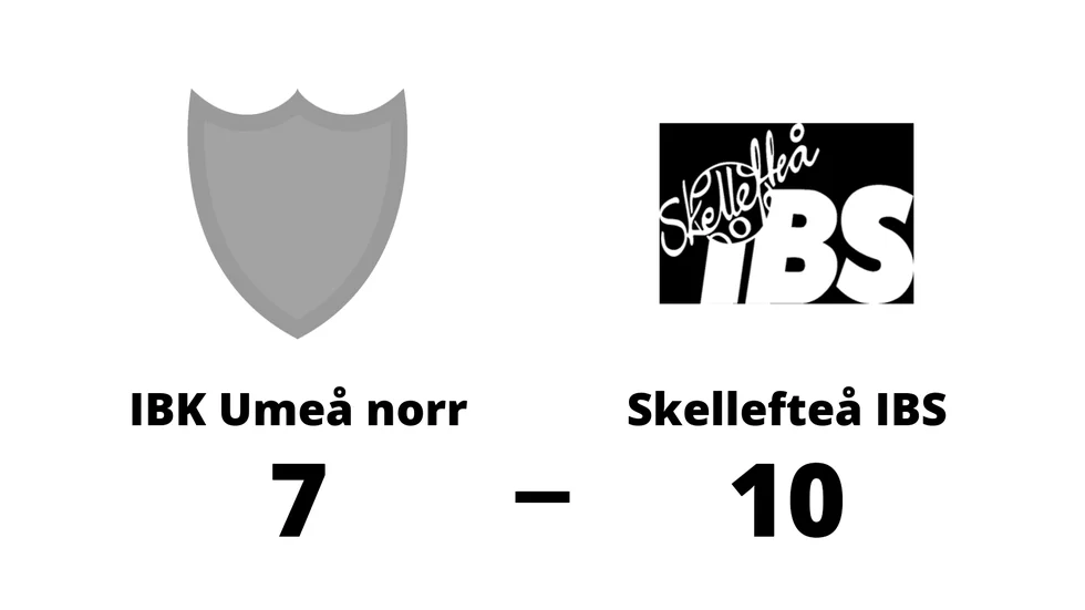 IBK Umeå Norr förlorade mot Skellefteå IBS