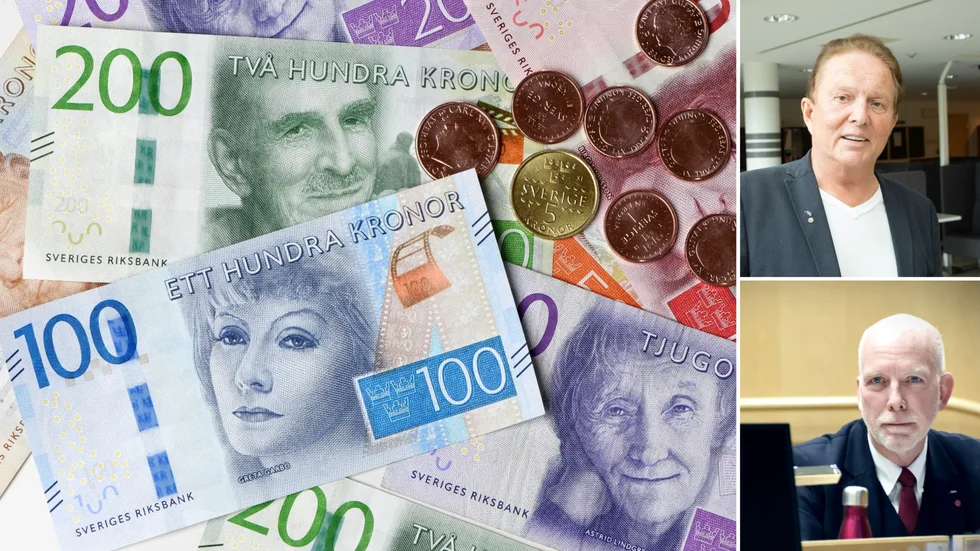 Kenneth Backgård tycker det är tyst från majoritetens sida gällande den blödande ekonomin. Anders Öberg välkomnar förslag på åtgärder.