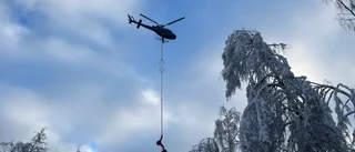 Hushåll ännu utan ström – ska ta bort träd med helikopter